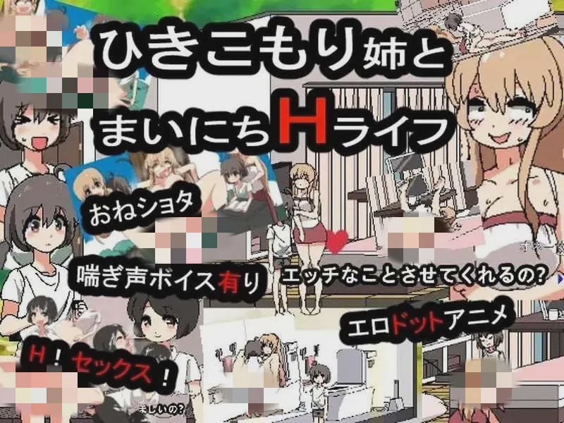 [互动SLG/像素动态] 和家里蹲死宅女姐姐的エロ生活 引きこもり姉とまいにちHライフ DL日文版 900M游戏中文版下载|无需安装解压即玩-千万少女