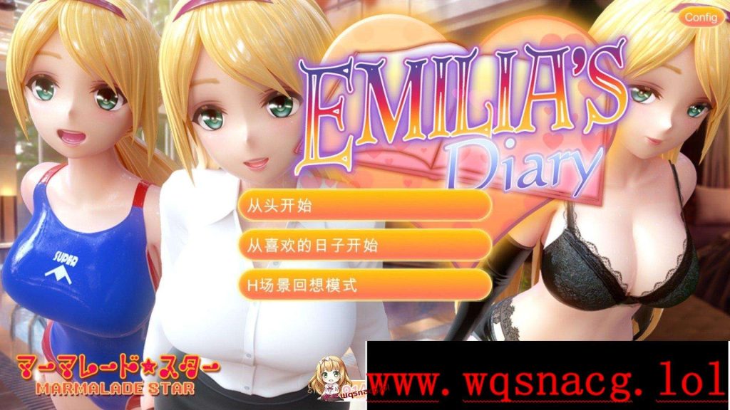 [3D同人/SLG/全动态]艾米莉娅的日记 Emilia’s Diary官方中文版★兔女郎6.2G游戏中文版下载|无需安装解压即玩-千万少女